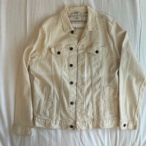 Men's Cream Denim Jacket